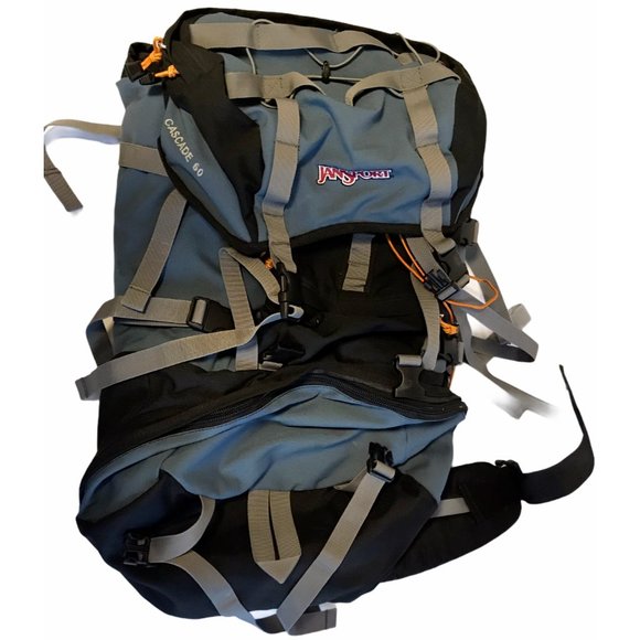 JANSPORT CASCADE 60 Liter Backpack, Blue Gray, Hiking, Camping main image 10
